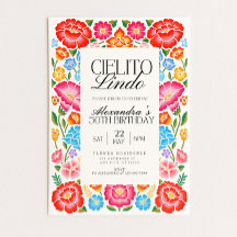 Floral Cielito Lindo Digital Festa de Aniversário