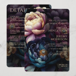 Convite Floral Colorido Temperamental com Detalhes
