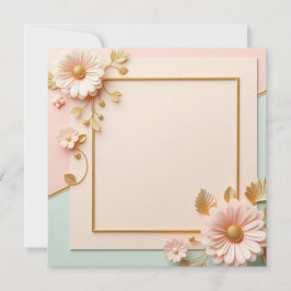 Convite Floral com duas tonalidades