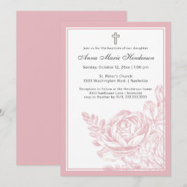 Convite Floral Cor-de-rosa-rosa-rosado-blush-legante