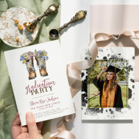 Floral Cowboy Boots Festa de formatura Ocidental