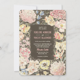 Convite Floral Crayon Art Wedding