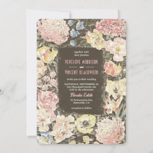 Convite Floral Crayon Art Wedding