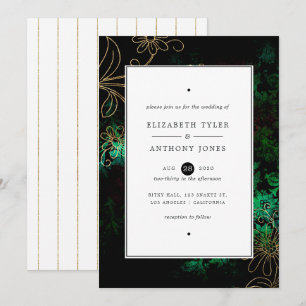 Convite Floral Damask Antigo