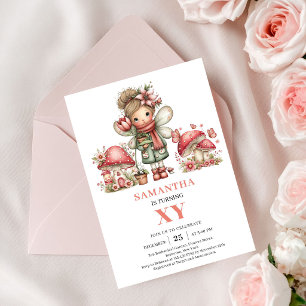 Convite Floral de Aniversário de 2 Anos da Fada Fo