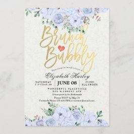 Convite Floral de Aquarela Chic Chá de panela Brunbble