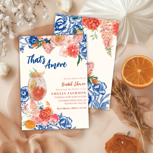 Convite Floral de Aquarela que é Chá de panela Amore (Criador carregado)