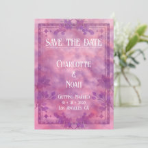 Floral de Blush de Cores d'Água Salve a Data