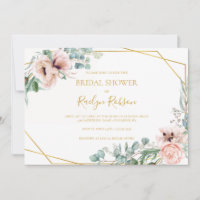 Floral de Blush Elegante | Chá de panela horizonta