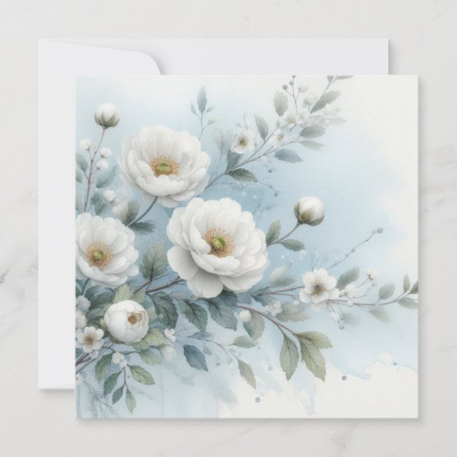 Convite floral de casamento (Frente)