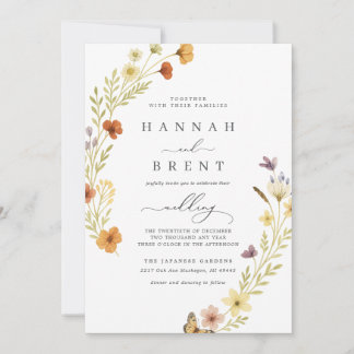 Convite Floral de Casamento Boho