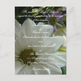Convite Floral de Casamento com Escritura