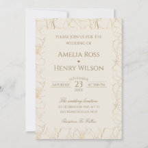 Floral de Casamento em Ouro Refined Luxo