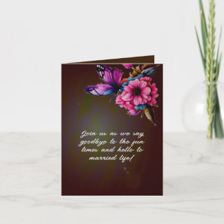 convite floral de casamento floral darkpinkyellow