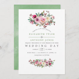 Convite Floral de casamento no inverno