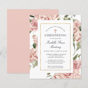 Convite Floral de Cruzamento Floral Cor-de-Rosa de