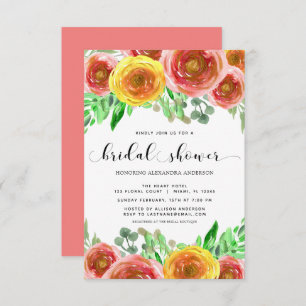 Convite Floral de Flores de Água Chá de panela Verde