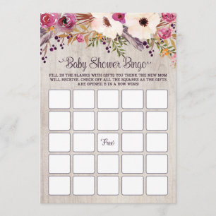 Convite Floral de Flores de Boho Russo do Jogo de Chá de f