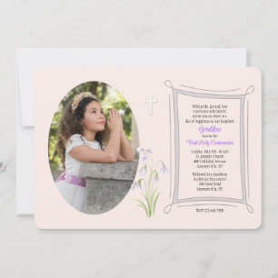 Convite Floral de Foto Snowdrop