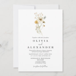 Convite floral de jardim Boho Wildflower