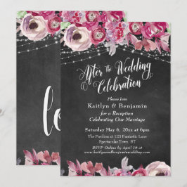 Convite Floral de Lousa Após a Celebração do Casamento