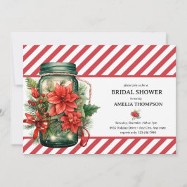 Convite Floral de Natal | Chá de Noiva de Natal