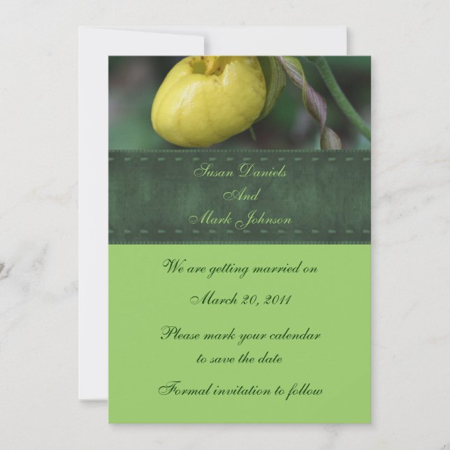 Convite Floral de Noivado Save The Date com Sapati (Frente)