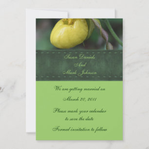 Convite Floral de Noivado Save The Date com Sapati