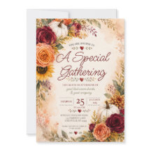 Convite Floral de Outono 