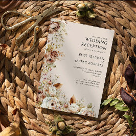 Convite Floral de País Somente Recepção de casamento Russo