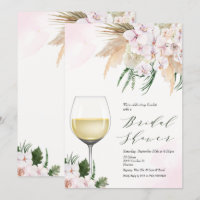CONVITE Floral de Taça de Vinho para QUALQUER EVEN