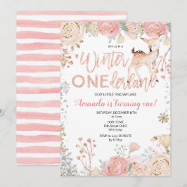 Convite floral do aniversário da neve de