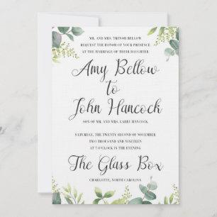 Convite floral do casamento da aguarela