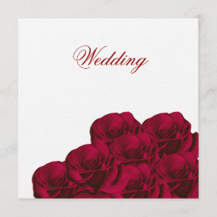 Convite floral do casamento das rosas vermelhas
