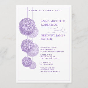 Convite floral do casamento do esplendor