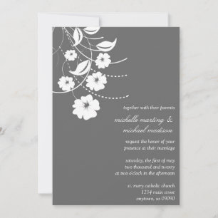 Convite floral do casamento do Flourish