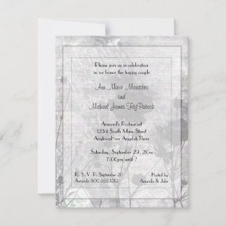 Convite floral do chá de casamento da noite escura