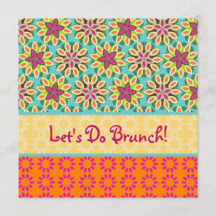 Convite floral do divertimento