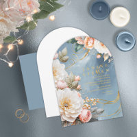Floral Drama Wedding Arch Blue ID1022