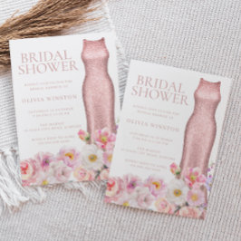 Convite Floral e vestida elegantes Chás de panela