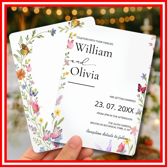 Convite Floral Elegant Boho Wedding (Criador carregado)