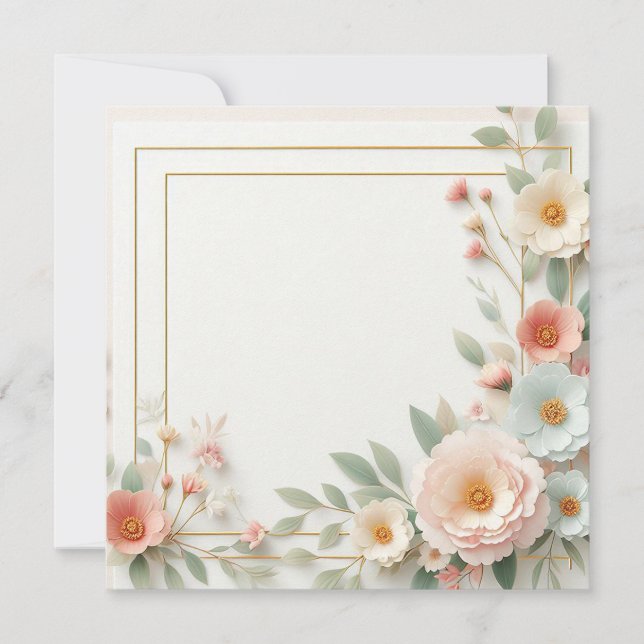 Convite Floral Elegante (Frente)