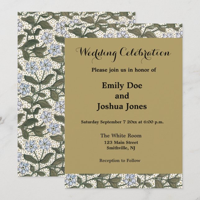 Convite Floral Elegante Bonito da Flor de Verão (Frente/Verso)