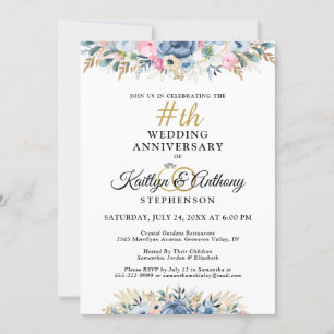 Convite Floral Elegante em Aquarela para Aniversário