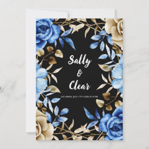 Convite Floral Elegante para Casamento com Rosas
