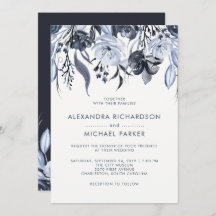 Floral escuro | Casamento Modern Watercolor
