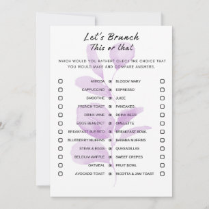 Convite Floral Este Ou Aquele Jogo Da Festa De Brunch