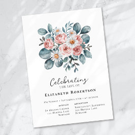 Convite Floral Eucalyptus Boho Funeral