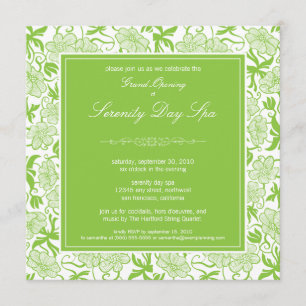 Convite floral extravagante da grande inauguração