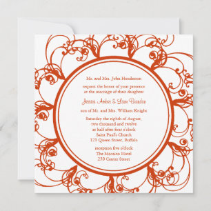 Convite floral extravagante do casamento